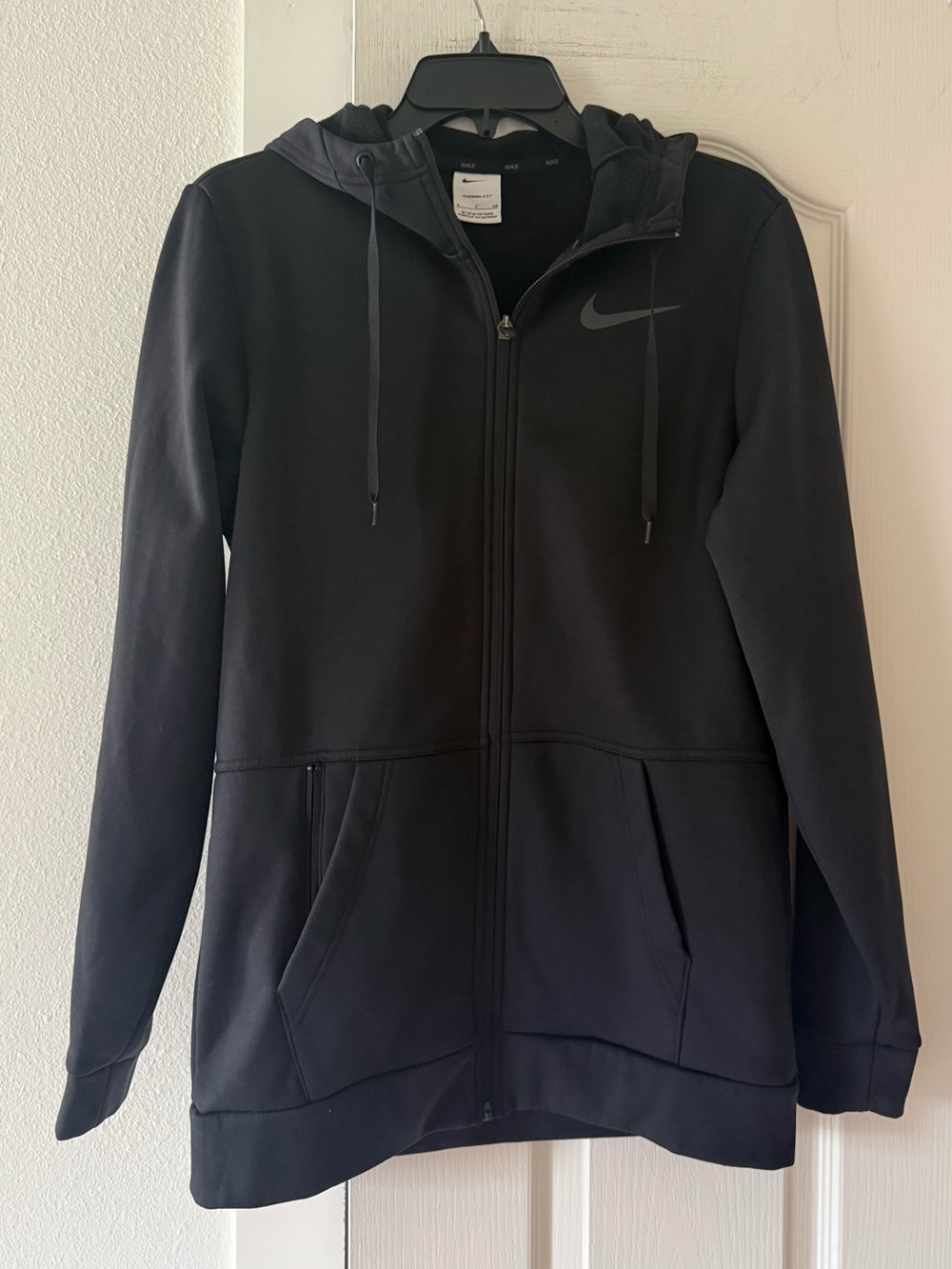 Nike Therma-FIT Men’s Small Black Full Zip Fleece Training Hoodie